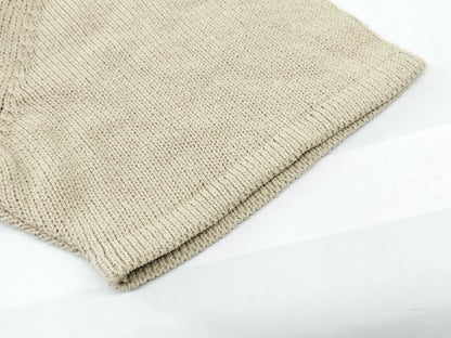 HERMES Openwork Half-Zip Knit Top