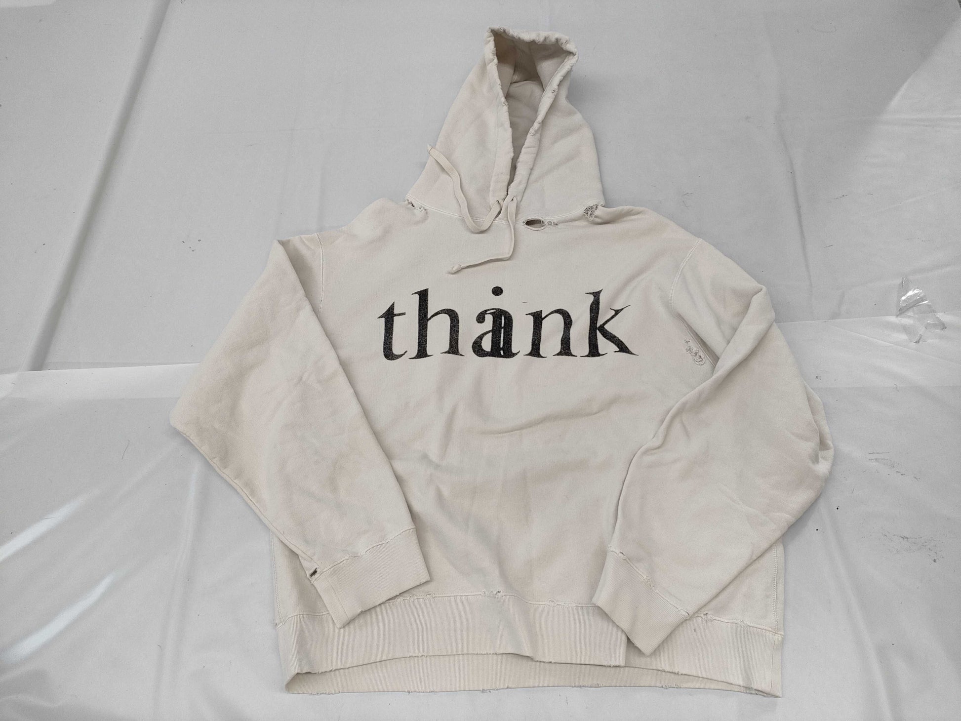 GUCCI think thank distressed hoodie, XL, top
