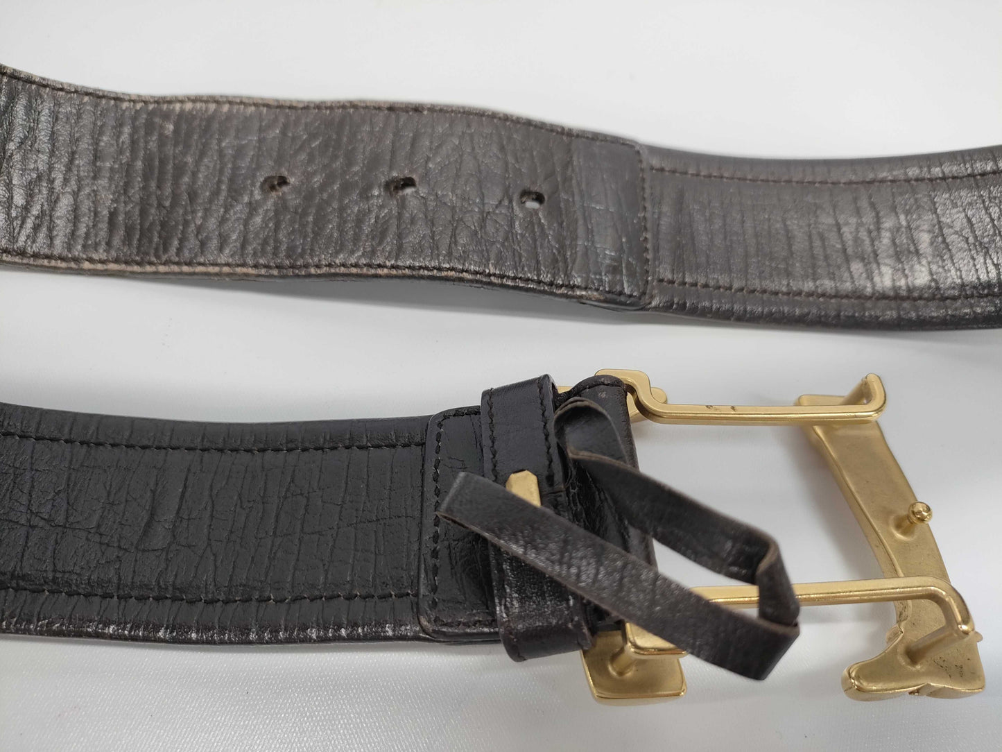 GUCCI GG Canvas Boots Motif Buckle Belt