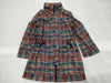 CHANEL Coco Button Tweed Print Raincoat, Size 34
