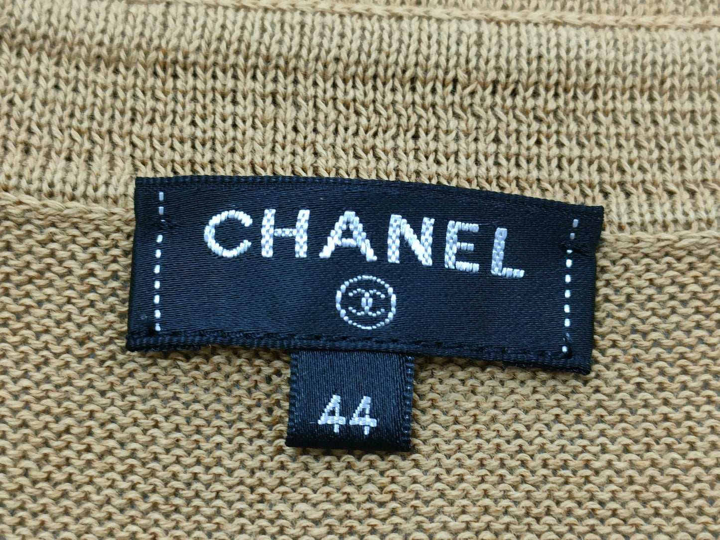 CHANEL Coco Mark Openwork Polo Shirt, Size 44, Tops