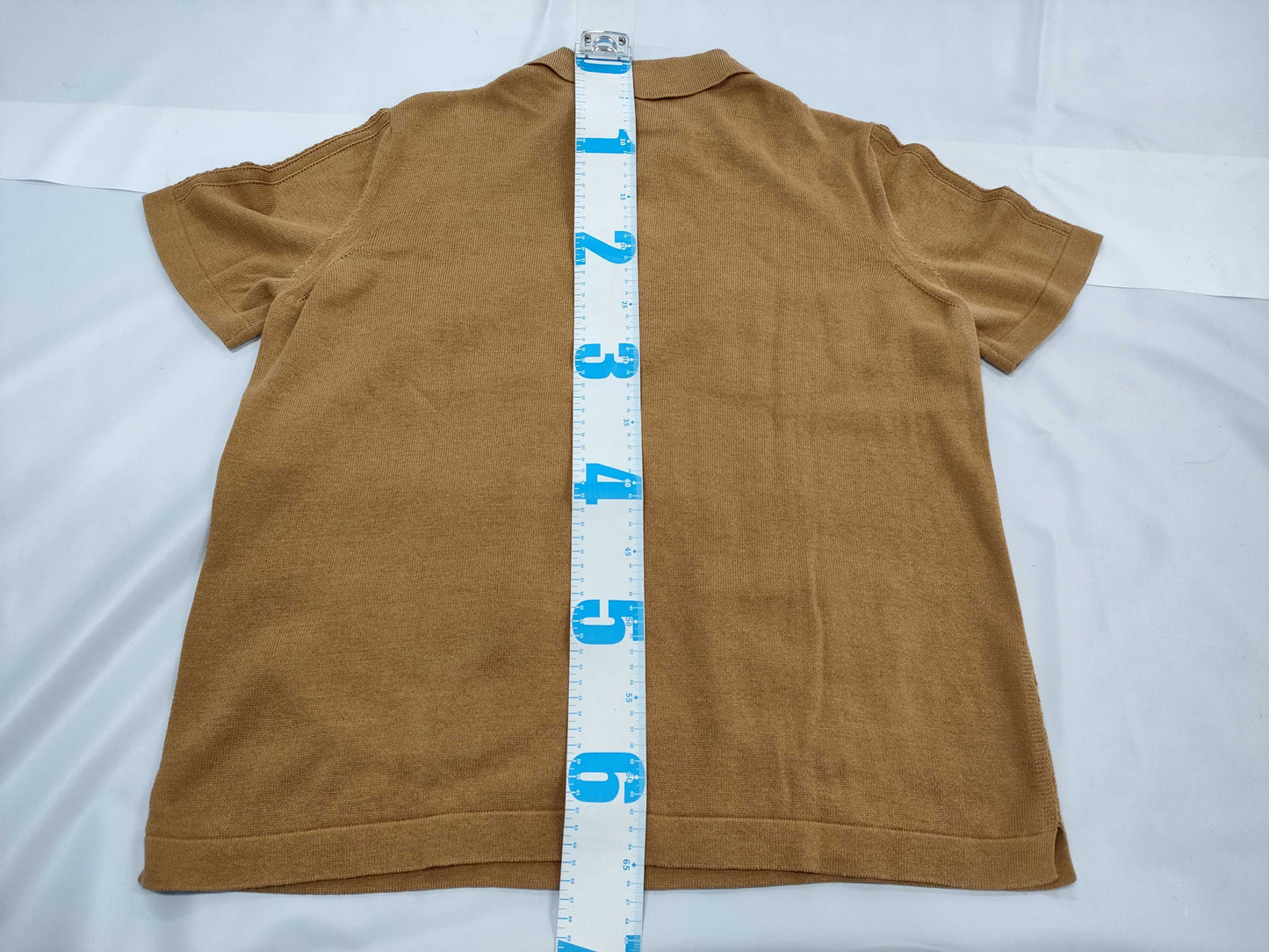 CHANEL Coco Mark Openwork Polo Shirt, Size 44, Tops