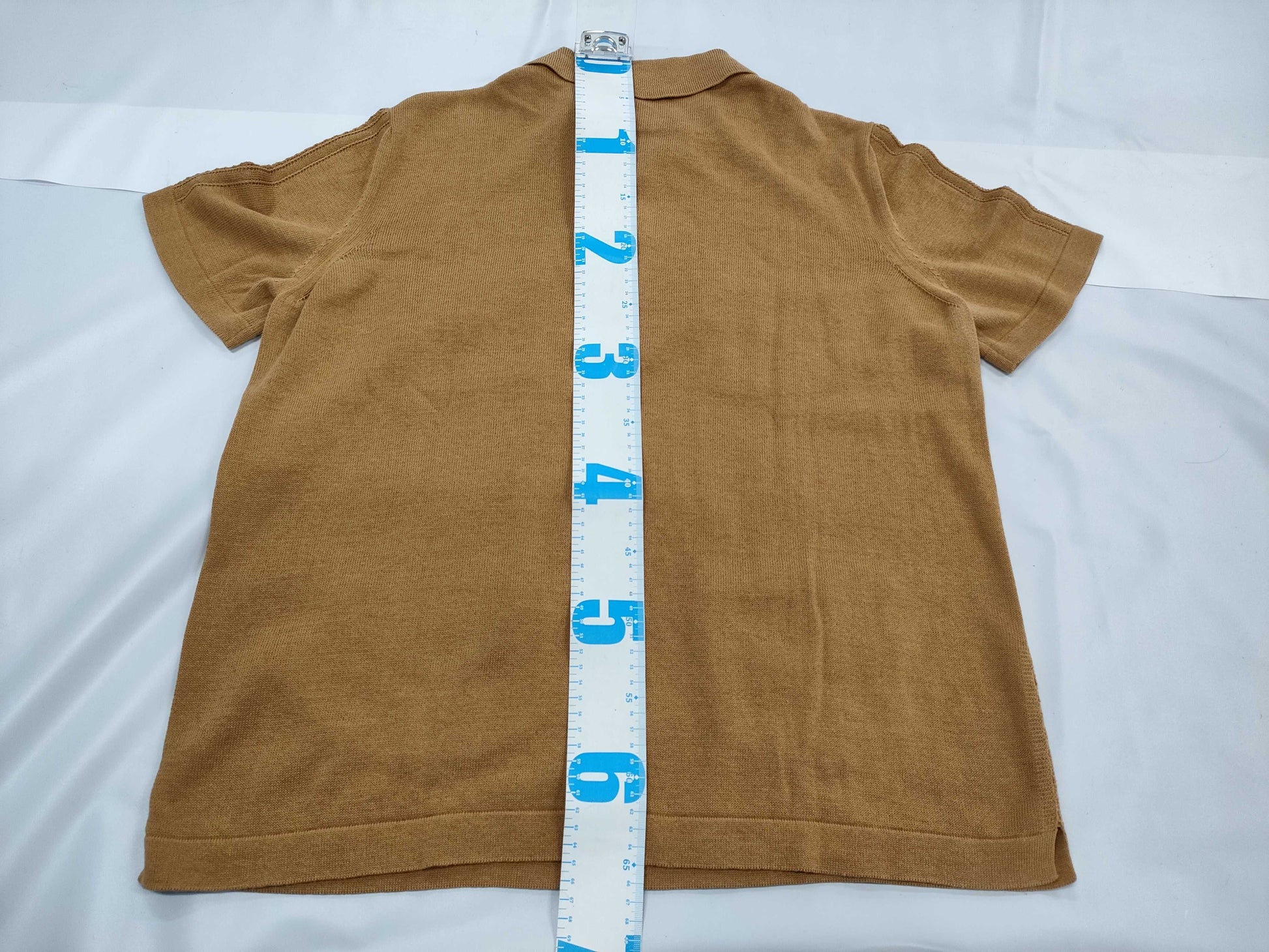 CHANEL Coco Mark Openwork Polo Shirt, Size 44, Tops