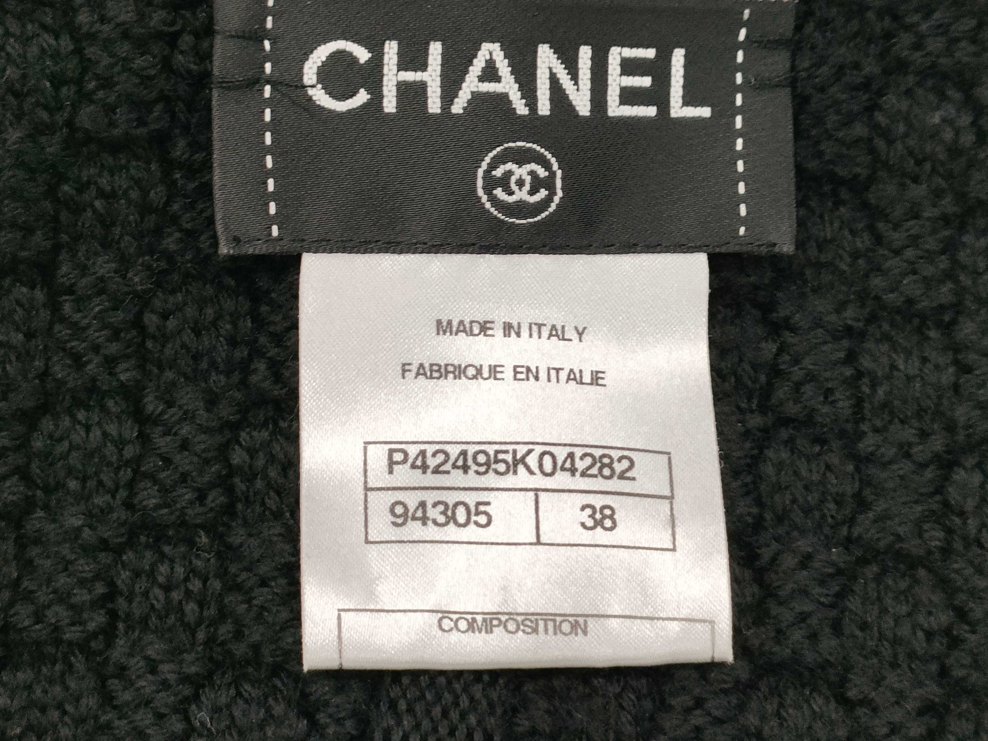 CHANEL P42495 Half Coat Black Size 38 Jacket