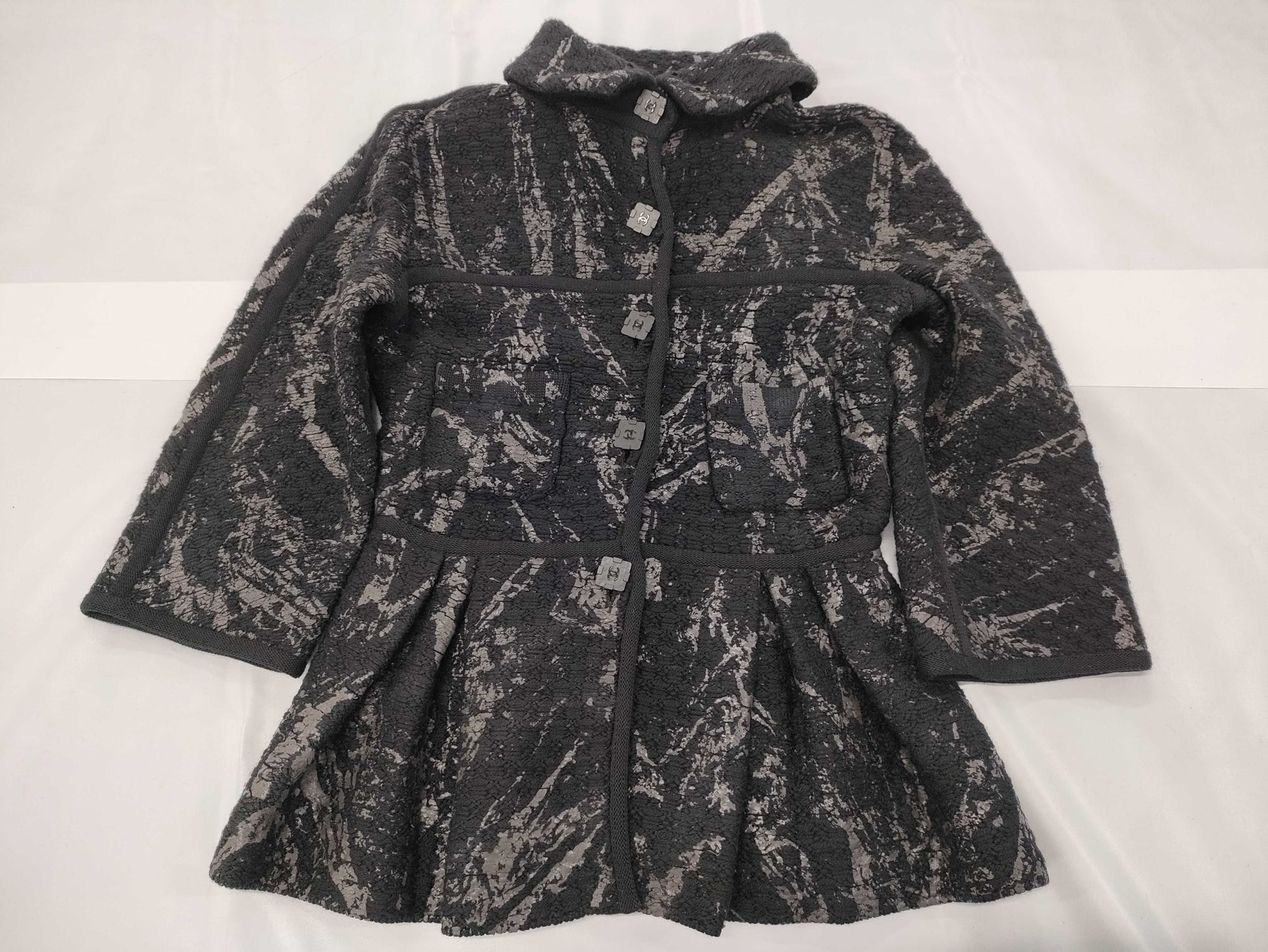 CHANEL P42495 Half Coat Black Size 38 Jacket