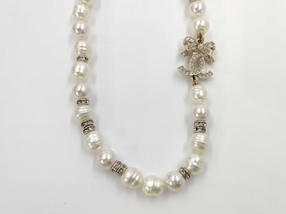 CHANEL Coco Mark Costume Pearl Necklace