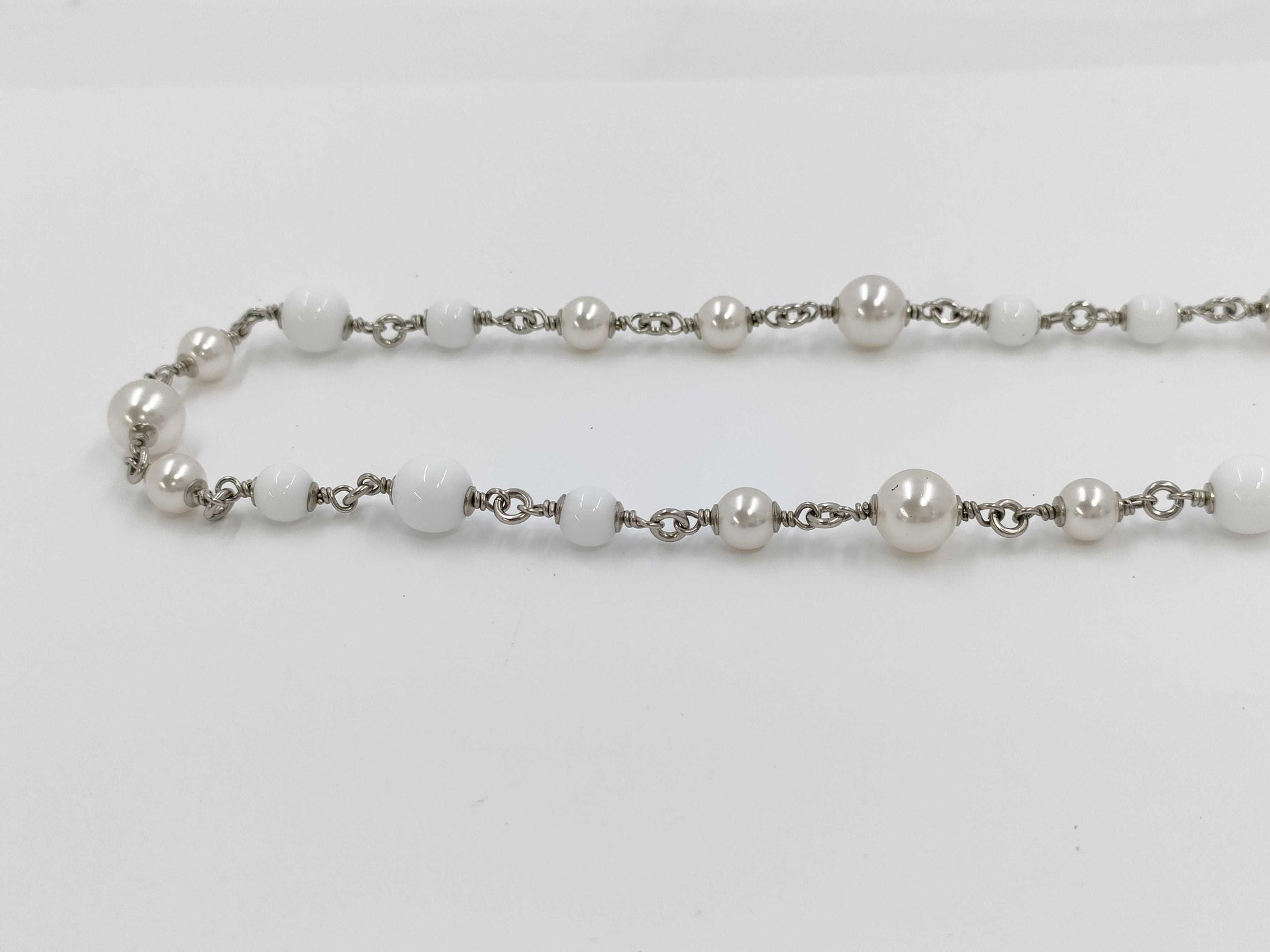 CHANEL Coco Mark Costume Pearl Long Necklace