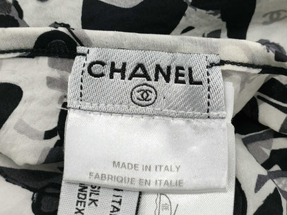 CHANEL Coco Mark Flower Print Silk Camisole, Size 36, Top