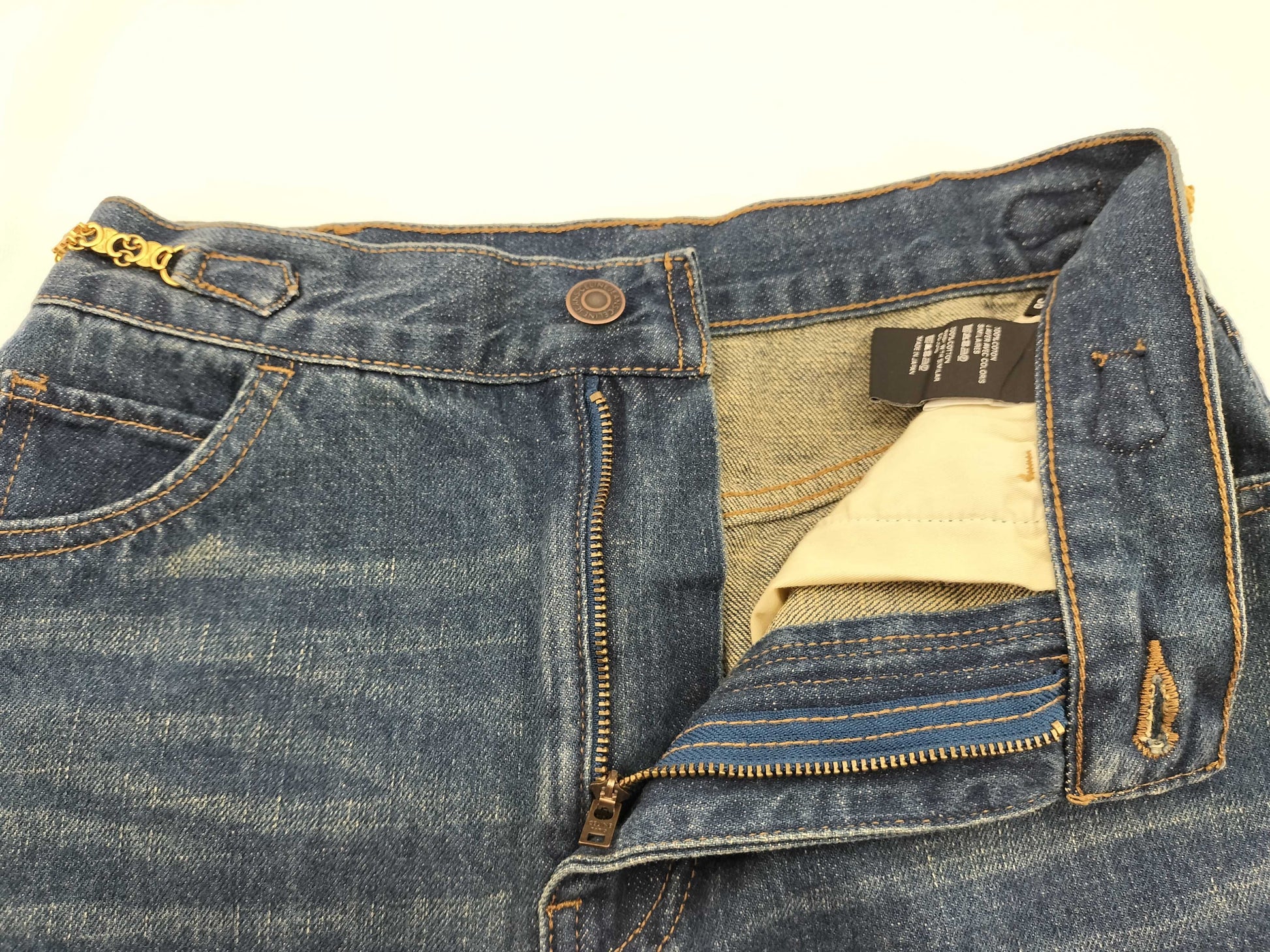 CELINE Triomphe denim skirt