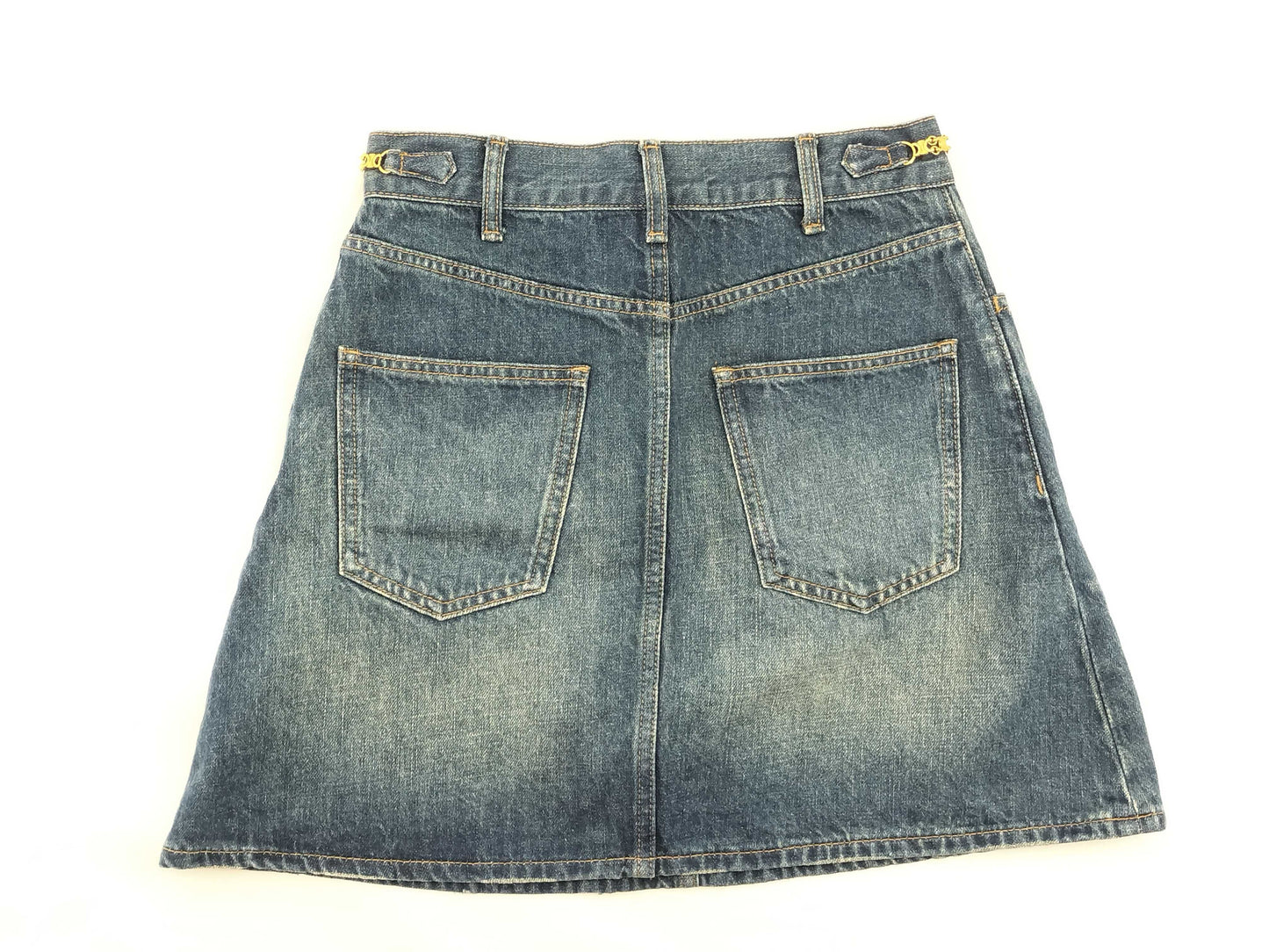 CELINE Triomphe denim skirt