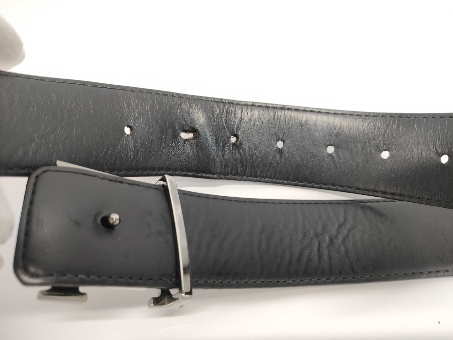 LOUIS VUITTON Monogram Eclipse Santur Belt