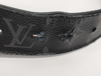 LOUIS VUITTON Monogram Eclipse Santur Belt