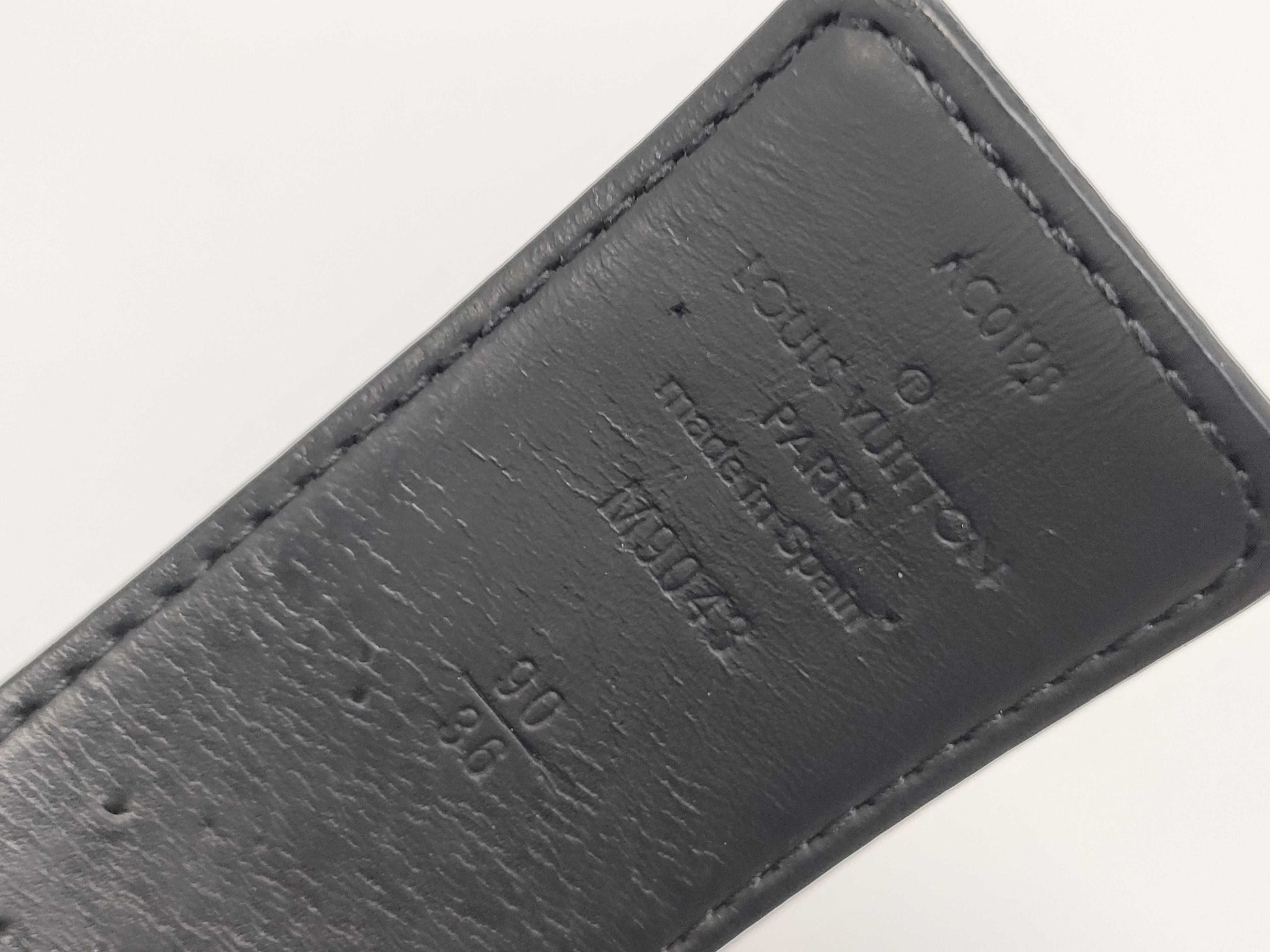 LOUIS VUITTON Monogram Eclipse Santur Belt