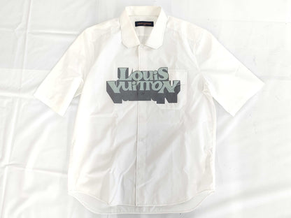 LOUIS VUITTON Logo Graphic Short Sleeve Polo Shirt Size L