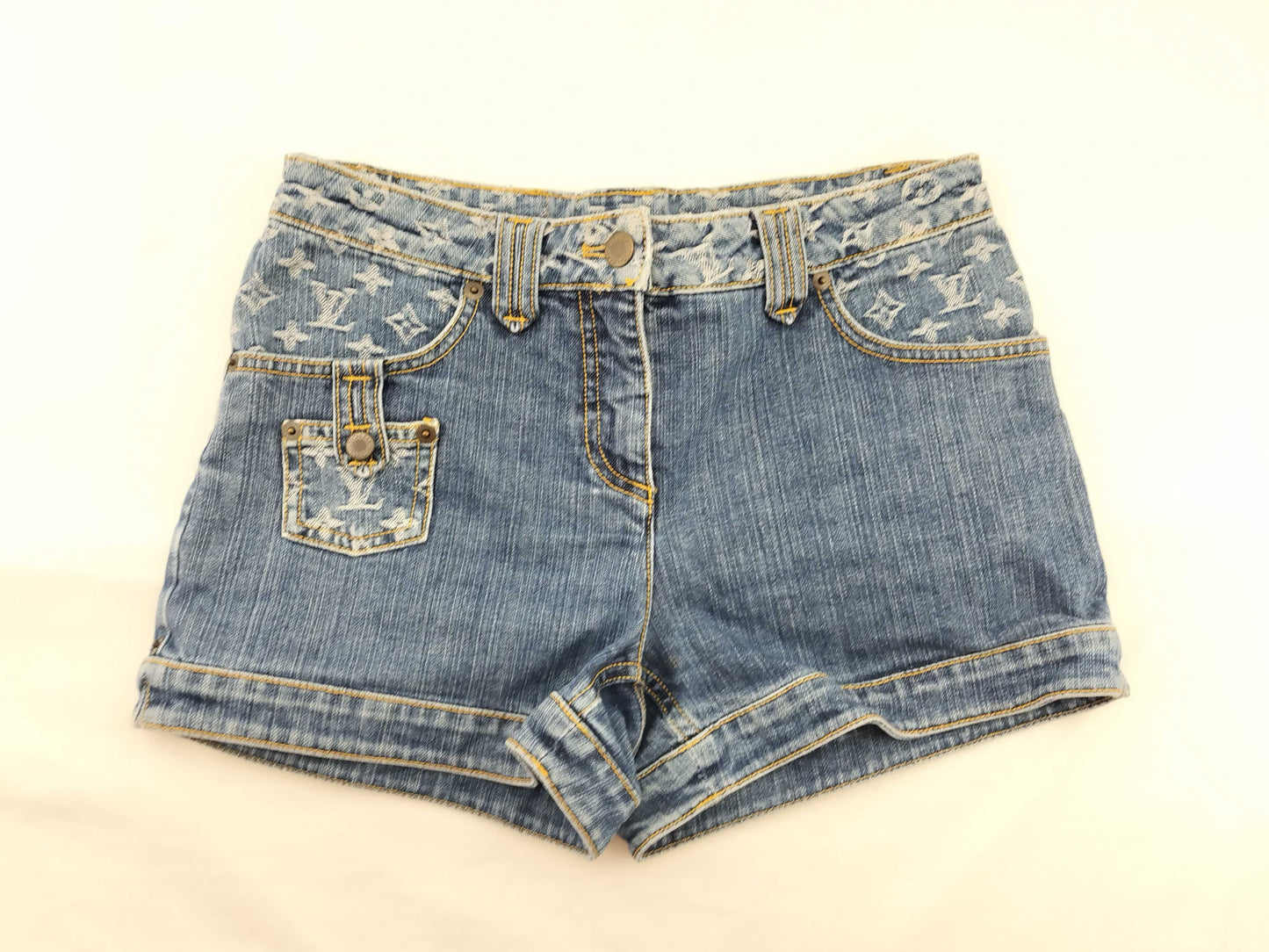 LOUIS VUITTON Monogram Denim Shorts