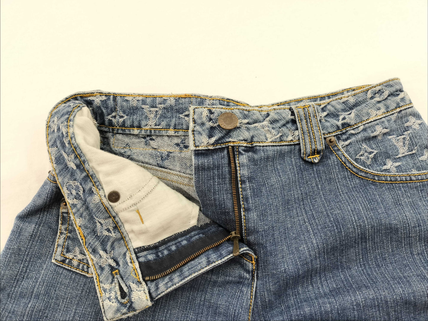 LOUIS VUITTON Monogram Denim Shorts