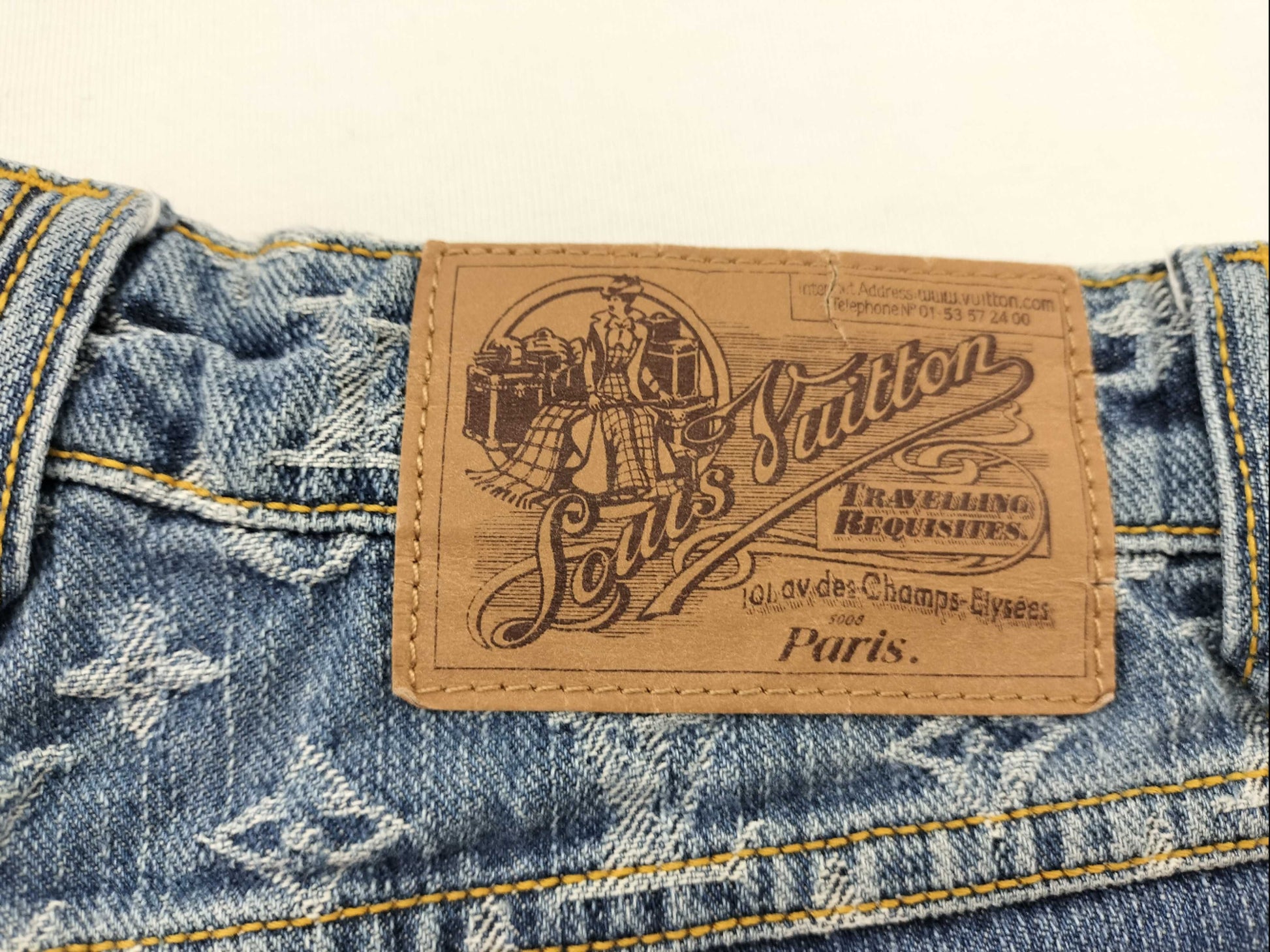 LOUIS VUITTON Monogram Denim Shorts