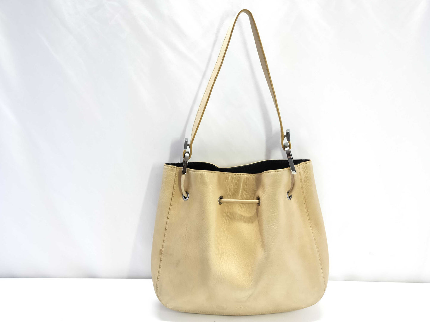 GUCCI Horsebit Leather Shoulder Bag