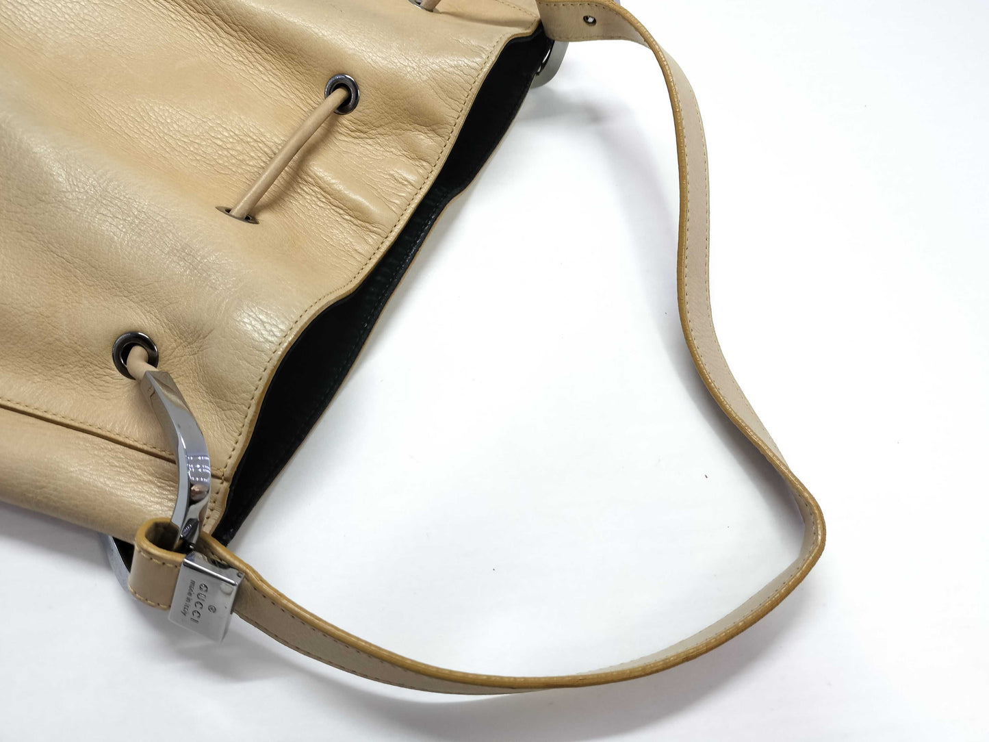 GUCCI Horsebit Leather Shoulder Bag