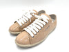 PRADA 3E 5534 Patent Leather Beige Sneakers Size 35 1/2