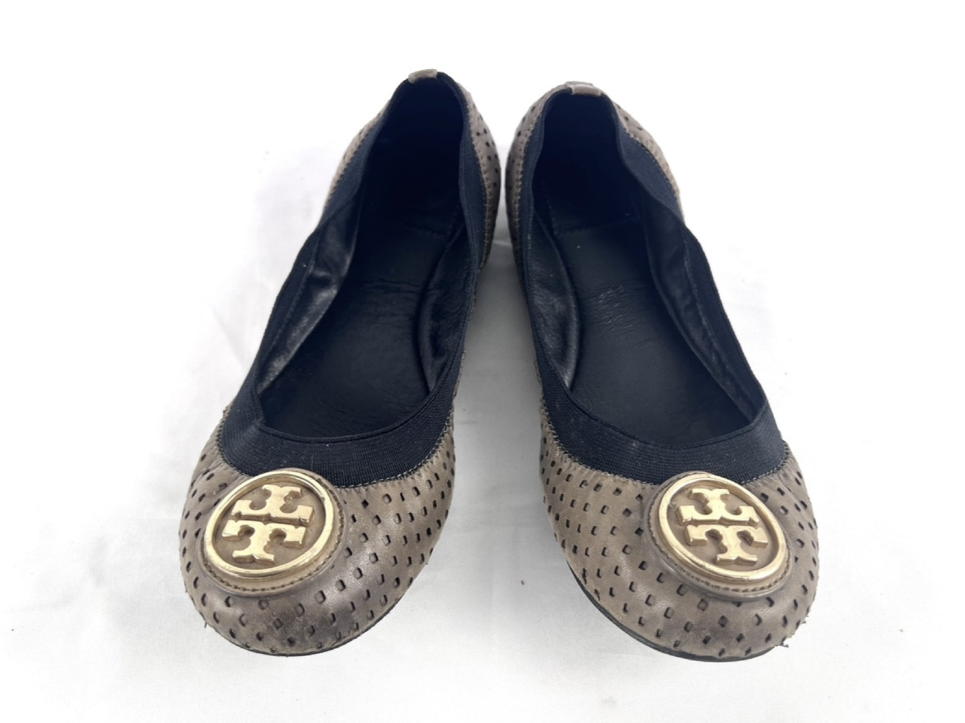 Tory Burch Ballet Flats, Beige, Size 5.5, Pumps