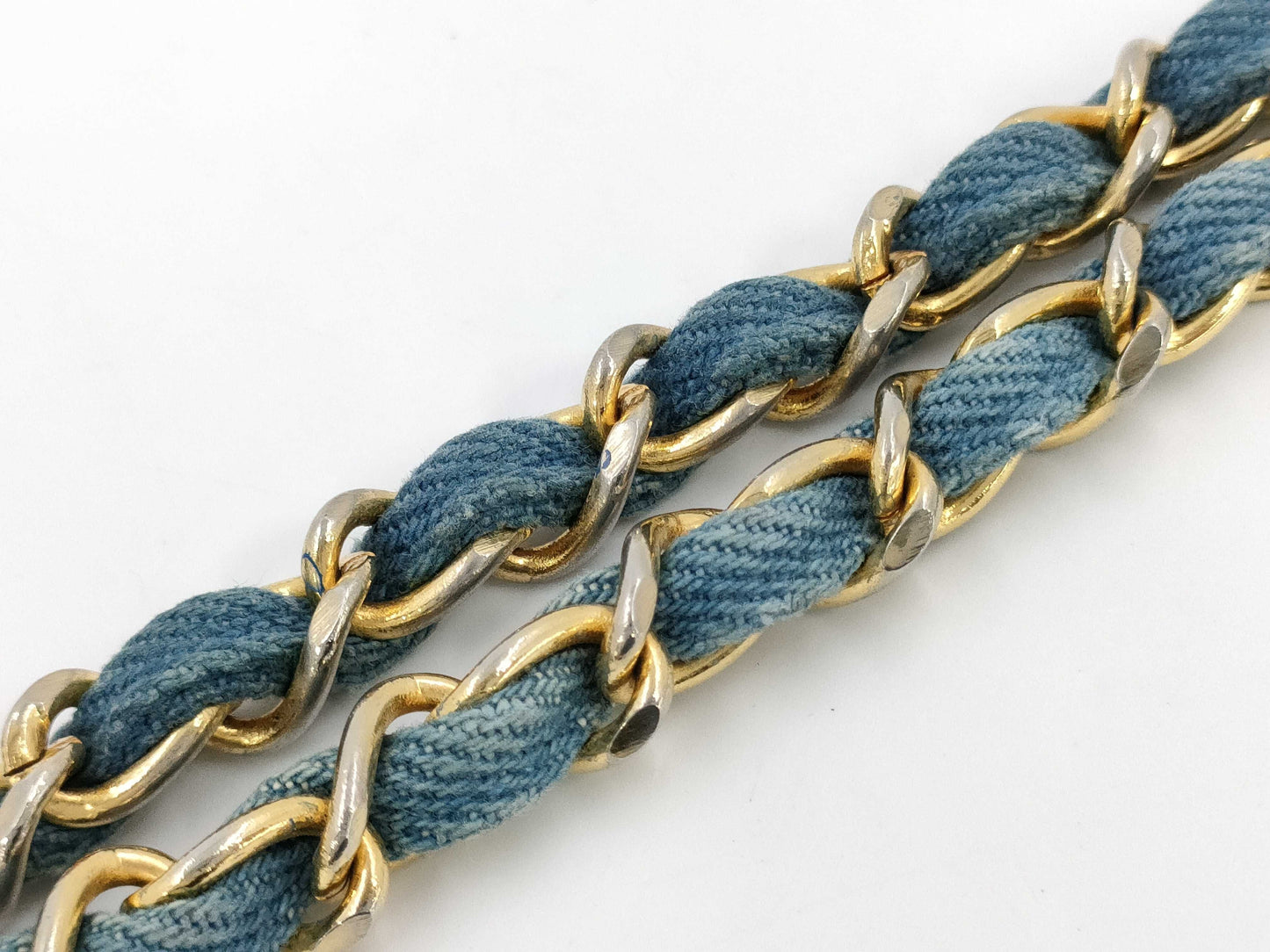 CHANEL Denim Mini Matelasse Shoulder Bag