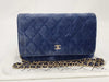 CHANEL Velour Chain Wallet Shoulder Bag