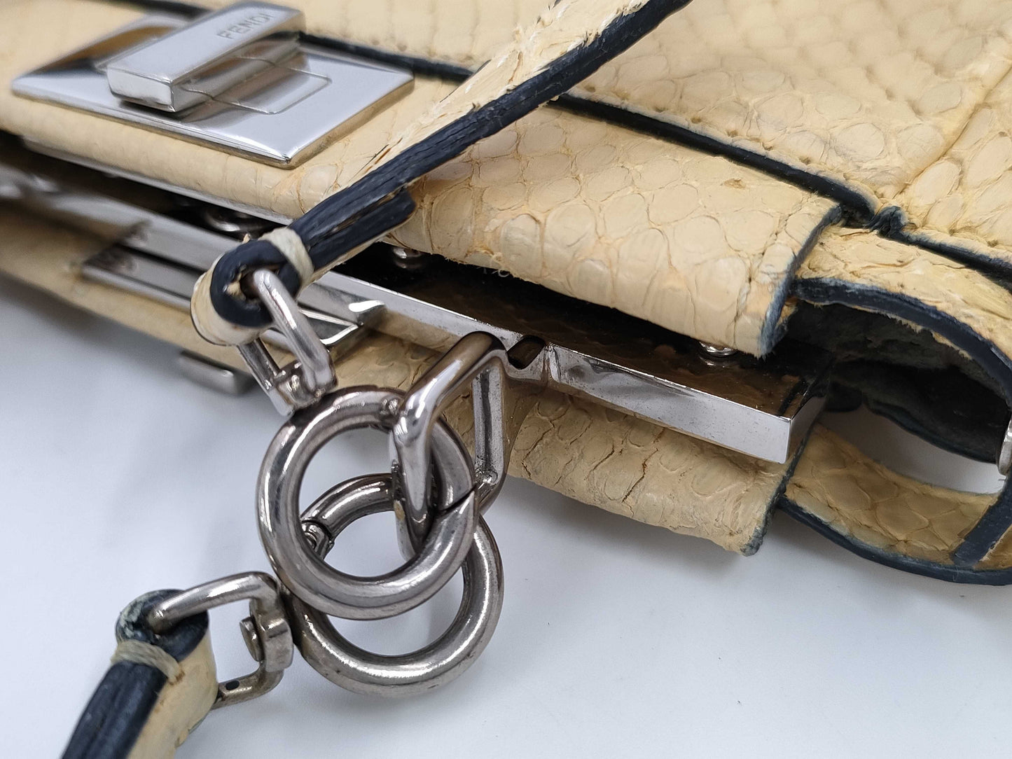 FENDI Peekaboo 2-way Python Shoulder Bag