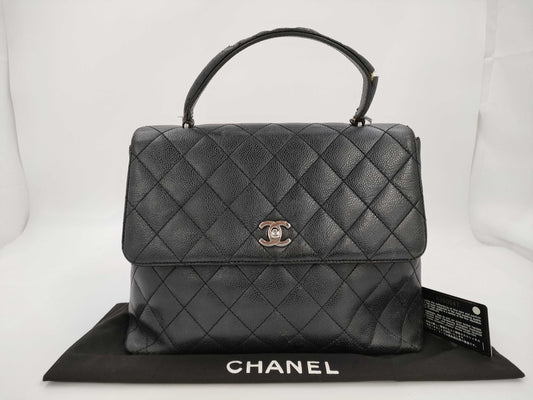 CHANEL Caviar Skin Matelasse Hand Bag