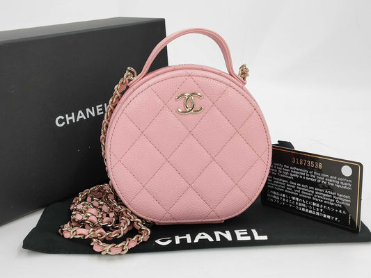 CHANEL Caviar Skin Matelasse 2-way Shoulder Bag