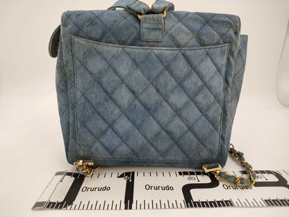 CHANEL Denim Matelasse Backpack