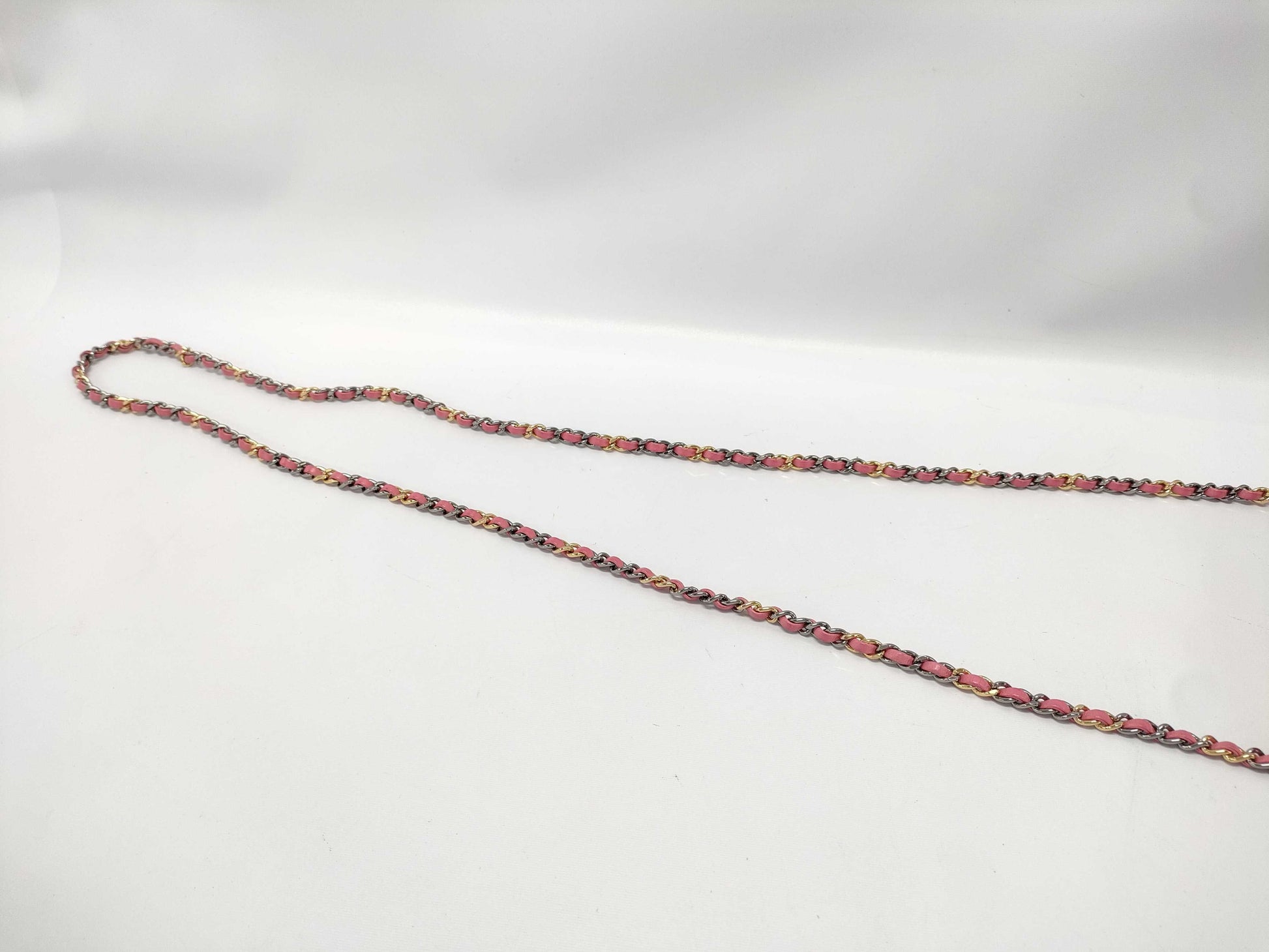 CHANEL Phone Case with Coco Mark Chain Shoulder Bag in Pink with Gold and Silver Hardware, Lambskin, 22870539