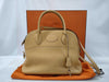 HERMES ) HERMES Bolide 31 Taurillon Clemence Leather Handbag with H Stamp and Gold Hardware