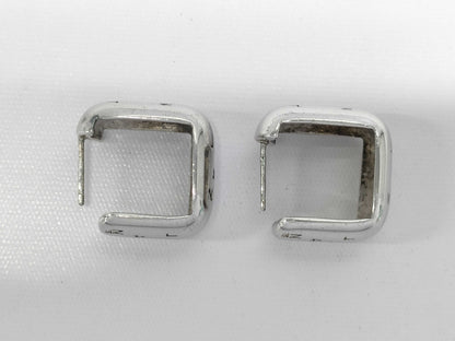 CHANEL CHANEL Silver 925 Logo Earrings 14.0g