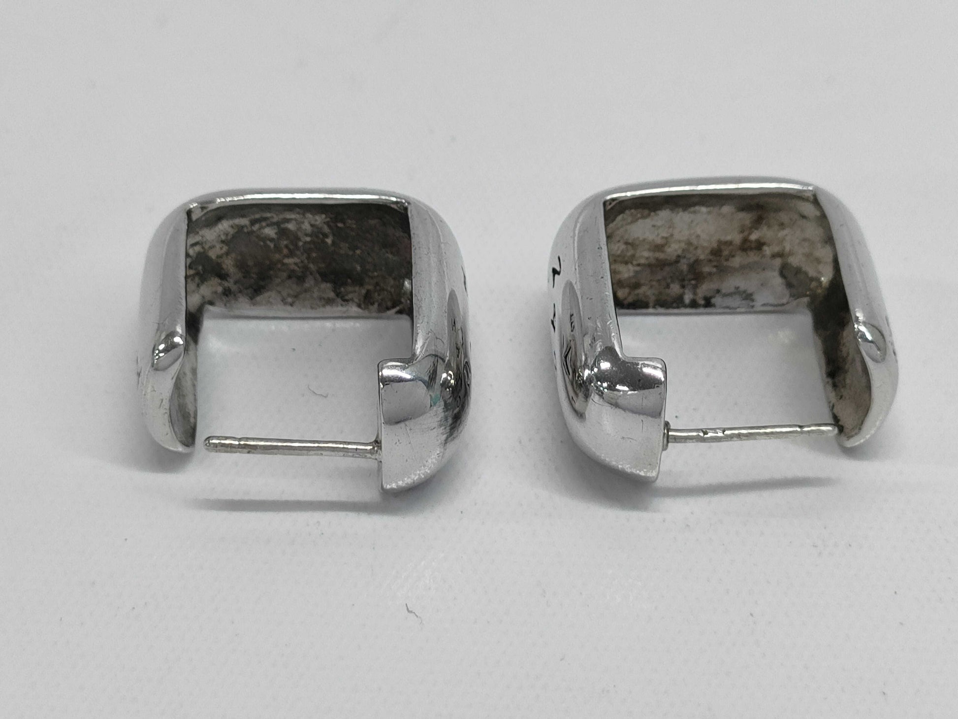 CHANEL CHANEL Silver 925 Logo Earrings 14.0g