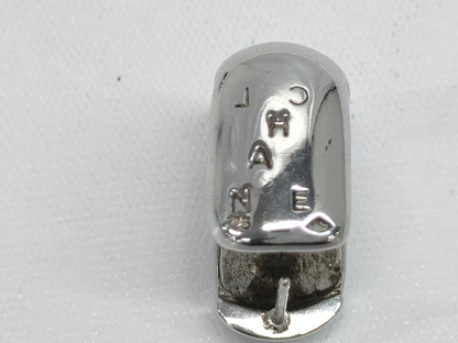 CHANEL CHANEL Silver 925 Logo Earrings 14.0g