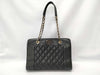 CHANEL Matelasse Lambskin Chain Tote Bag, Black, G Hardware, 23107851