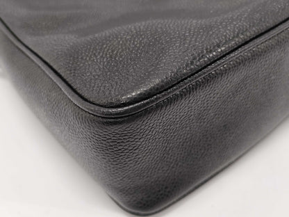 CHANEL Triple Coco Caviar Skin Black Shoulder Bag 3169742