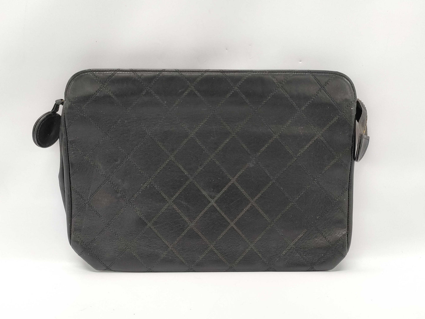 CHANEL Matelasse Bicolore Lambskin Black Clutch Bag