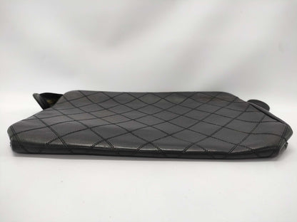 CHANEL Matelasse Bicolore Lambskin Black Clutch Bag