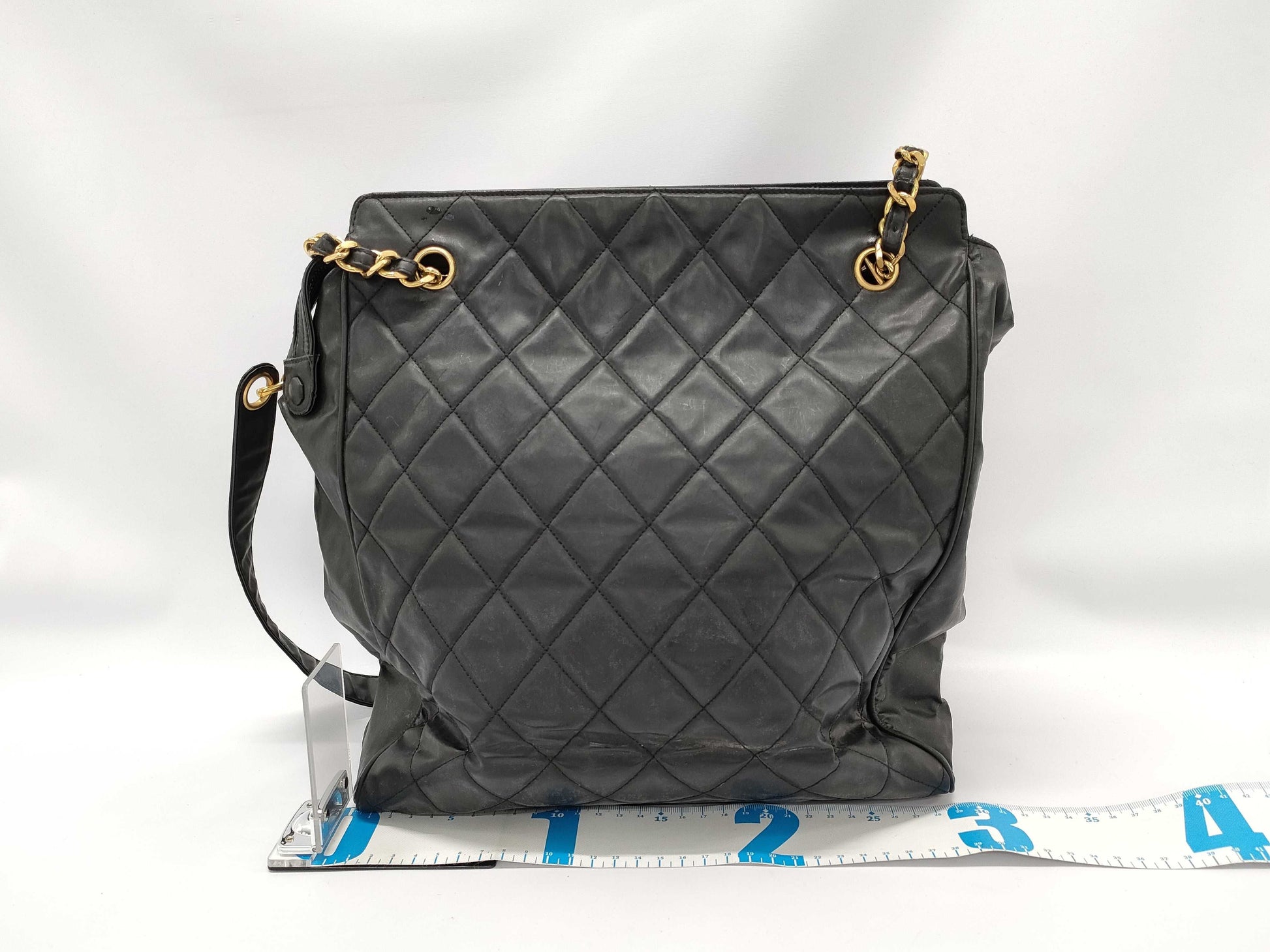 CHANEL Matelasse Chain Shoulder Bag, BC Grade, Seal Included, No. 3, Warranty Card Included, Black Tote Bag