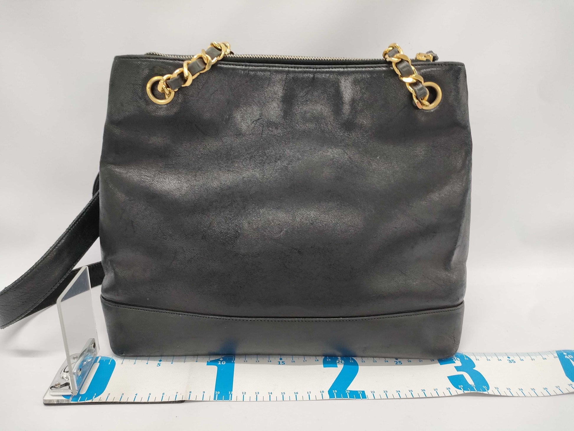 CHANEL Matelasse Shoulder Bag, Chain Shoulder Bag, Lambskin, Black, with Seal Marks, Grade B