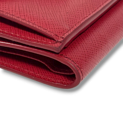 PRADA Saffiano Metal Lettering Logo Tri-fold Wallet, Compact FOUCO, W10cm x H7cm x D3cm