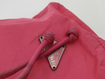 PRADA PRADA Prada Nylon Drawstring Pouch Drawstring Bag Pink Pouch