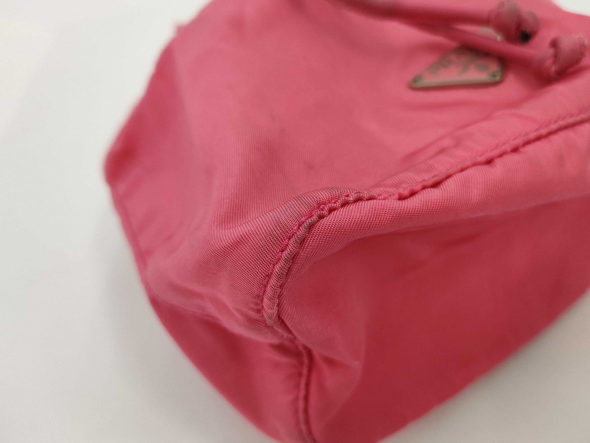 PRADA PRADA Prada Nylon Drawstring Pouch Drawstring Bag Pink Pouch
