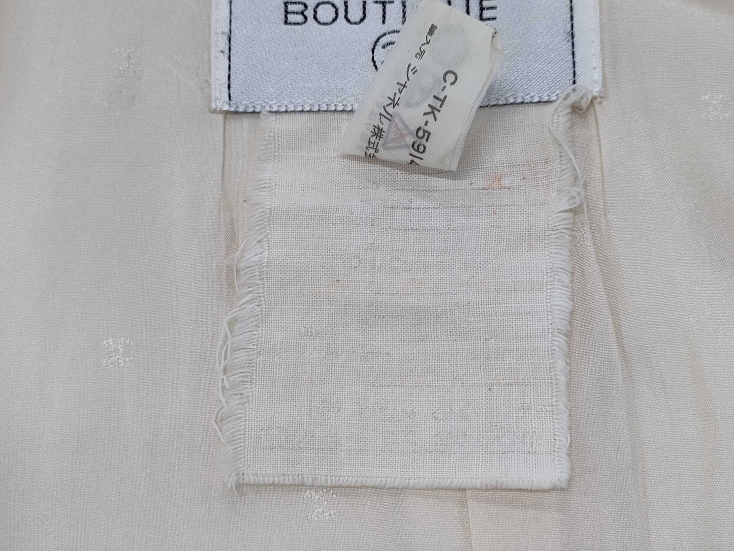 CHANEL VINTAGE Jacket Set, Size 42, White, Coco Mark Buttons, Other Apparel