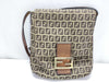 FENDI Zucchino Shoulder Bag in Mamma Bucket, Brown with Gold FF Hardware