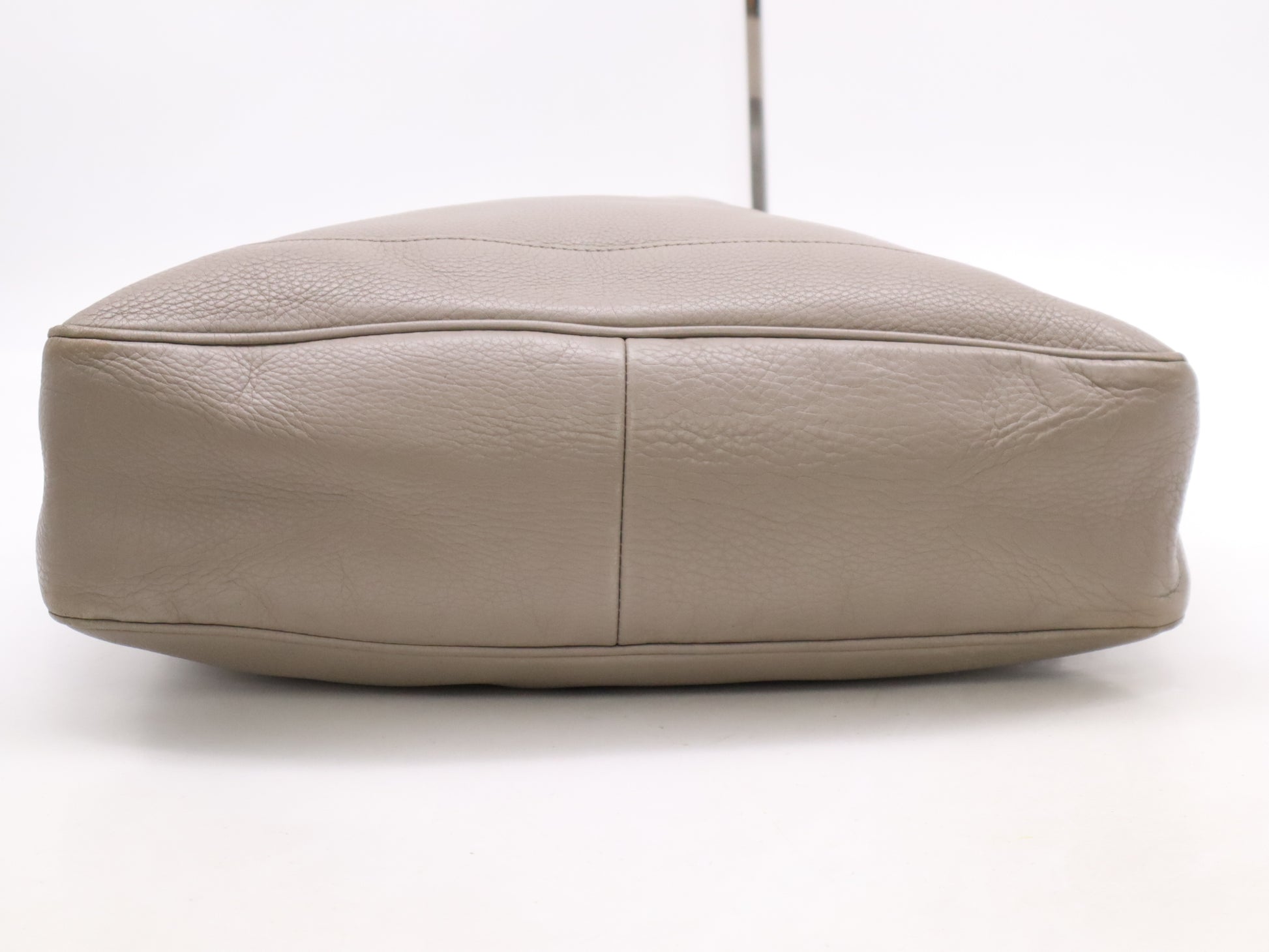 GUCCI 282315 Leather Bamboo 2-Way Tote Bag Shoulder Bag Khaki with Shoulder Strap and Dust Bag