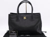 CHANEL Caviar Skin Coco Mark Tote Bag with Turn Lock, Black GD Hardware, Seal, and Card Included 9040469 Tote Bag