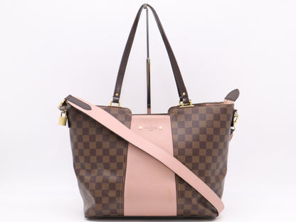 LOUIS VUITTON N44041 Damier Jersey Tote Bag with Shoulder Strap, Cloche, Cadena, and 2 Keys
